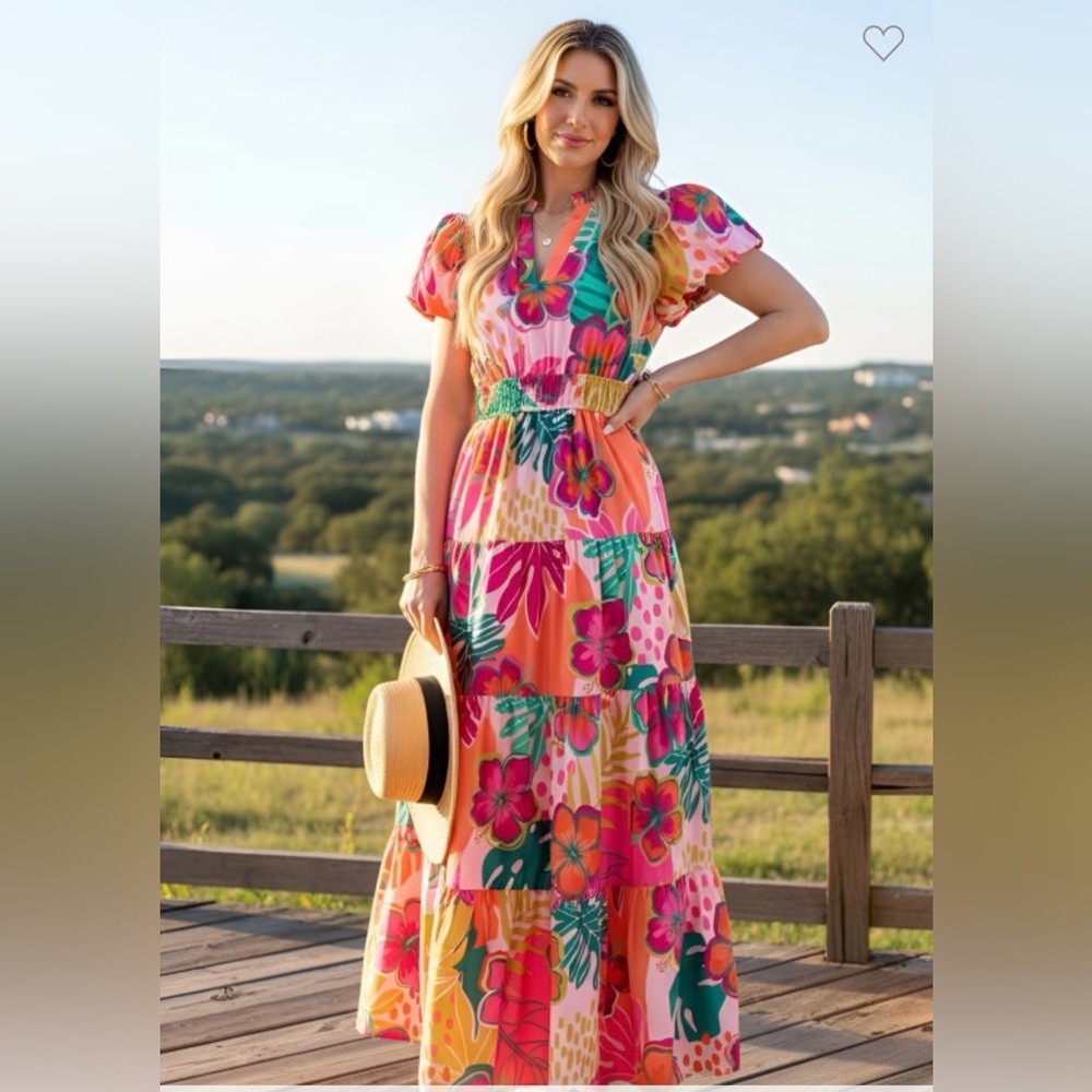 Beeson River Vibrant Floral Maxi Dress